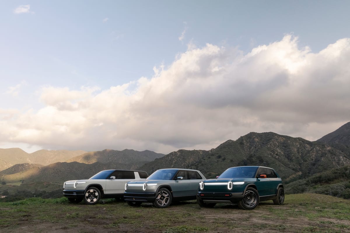 The three new Rivian models: R2, R2, and R3X